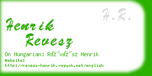 henrik revesz business card